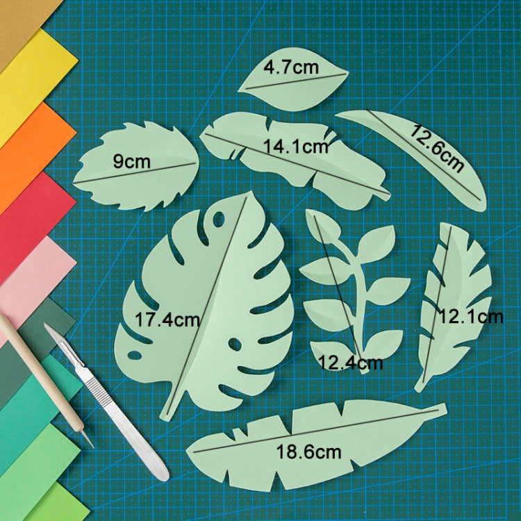 Paper-cut Leaf Ornaments Photography Props(Light Green)