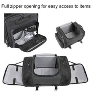 Rhinowalk MT4060 Large-capacity Foldable Expandable Tail Bag for Motorcycle Riding with Rain Cover(Black)