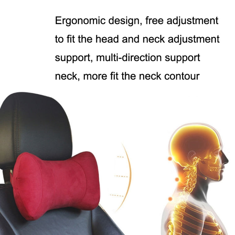Car Memory Cotton Headrest Protective Cervical Spine Seat Sleeping Pillow(Gray)