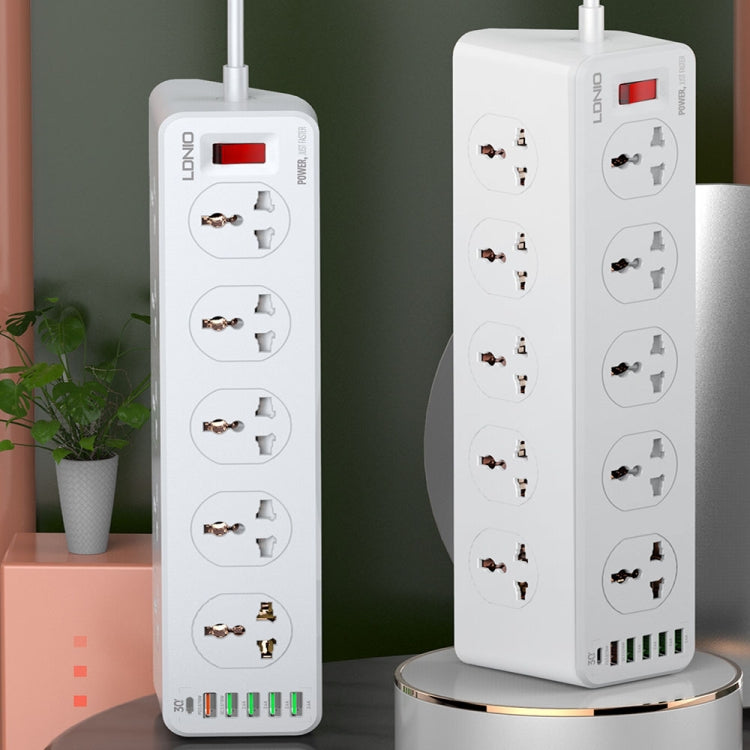 LDNIO SC10610 30W 10+6 Ports Multifunctional Travel Home Office Fast Charging Socket, Spec: US Plug