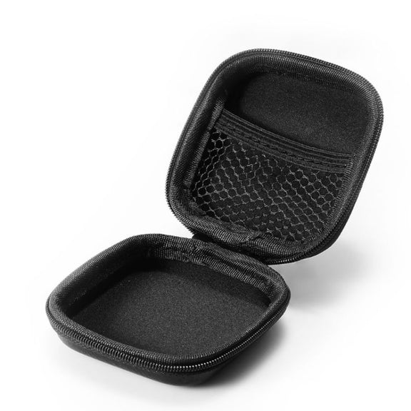 Retro Leather USB Data Cable Storage Bag Earphone Headset Case Pouch Box(Brown)