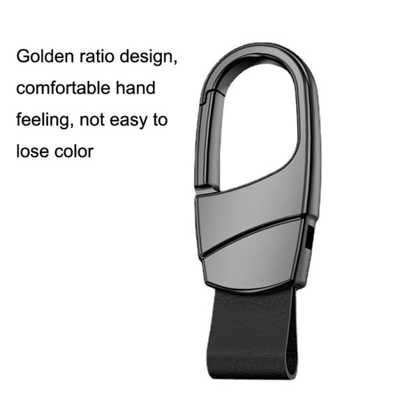 Metal Waist Hang Car Key Chain Simple Lock Pendant(Gray)