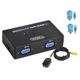 FJGEAR FJ-201UK 2 In 1 Out  KVM Switcher With Desktop Controller With Cable(Black) - free shipping - PMC TechLife - Order now!