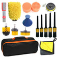 19 PCS / Set Car Beauty Cleaning Brush Details Brush Washing Glove Tool Set(Yellow Ring) - Car washing supplies by PMC TechLife | Online Shopping South Africa | PMC TechLife