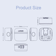 LDNIO A3513Q 32W QC3.0 3 USB Ports Phone Adapter UK Plug with 8 Pin Cable