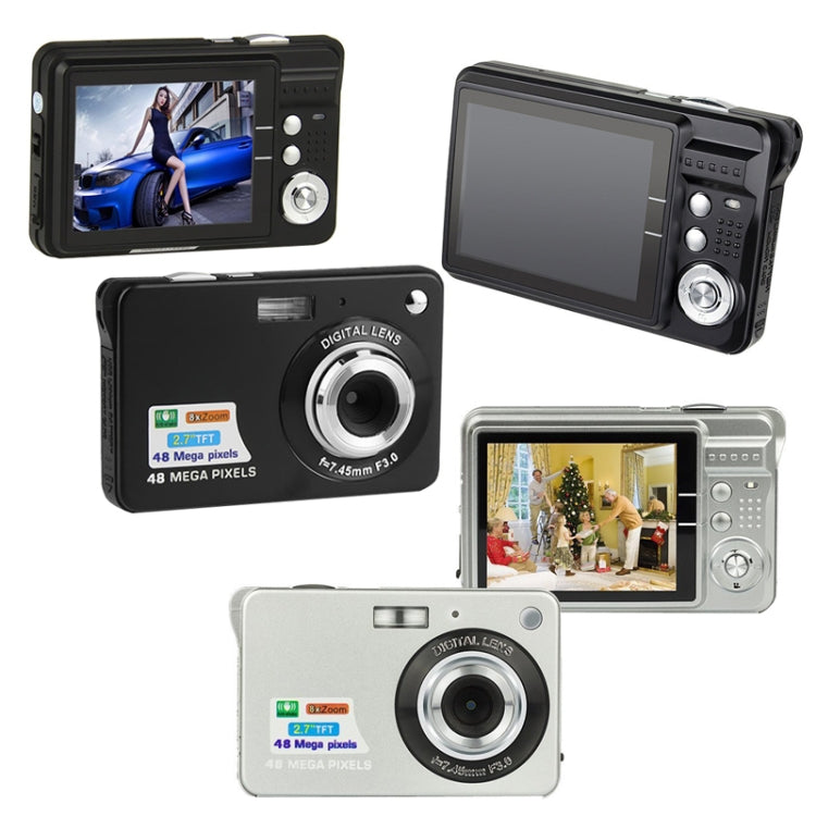18 Million Pixel Entry-Level Digital Cameras Daily Recording Photos And Videos Macro Student Cameras(Silver)