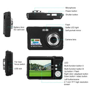 18 Million Pixel Entry-Level Digital Cameras Daily Recording Photos And Videos Macro Student Cameras(Silver)