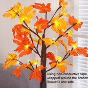 SJ-SD007 Christmas Halloween LED Maple Pumpkin Decoration Light, Style: Non-detachable Base