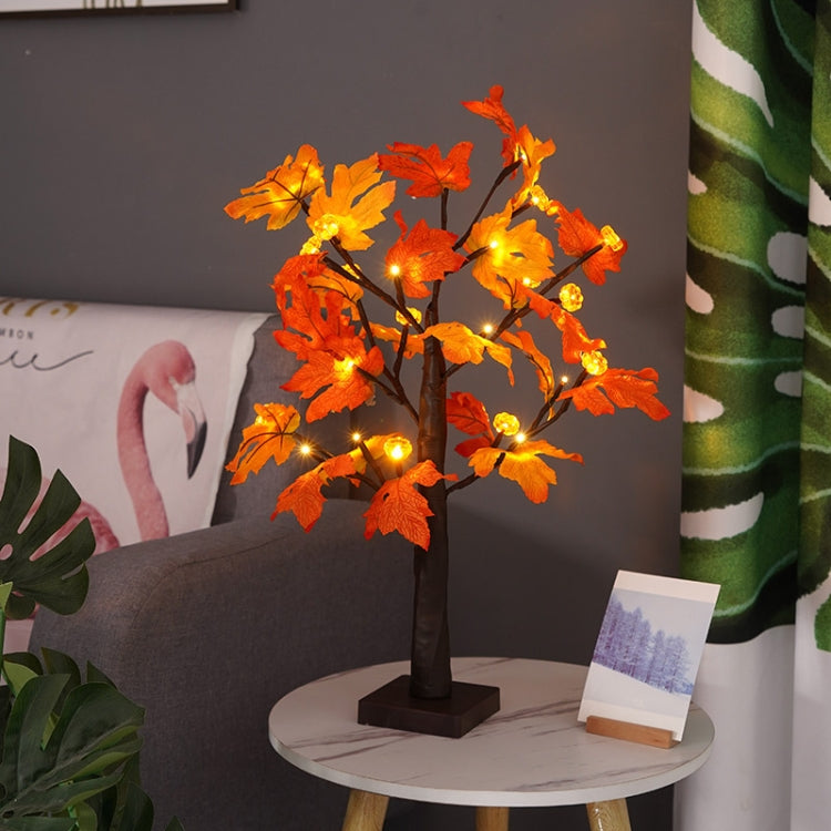 SJ-SD007 Christmas Halloween LED Maple Pumpkin Decoration Light, Style: Detachable Base