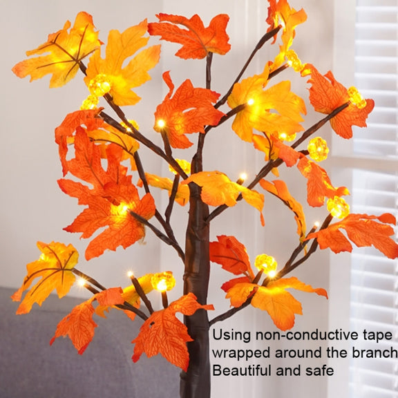 SJ-SD007 Christmas Halloween LED Maple Pumpkin Decoration Light, Style: Detachable Base+Timing
