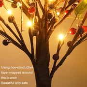 SJ-SD048 LED Home Decoration Light Christmas Lighted Tree, Style: Non-detachable Base Red Fruit