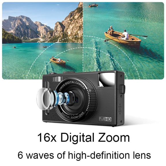 R1 48 Million HD Pixels 3.0 Inch IPS Screen Children Digital Camera, Spec: Pink+Card Reader