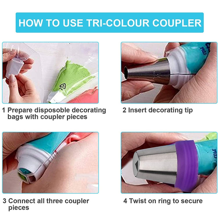 10PCS/Set Stainless Steel Laminating Nozzle Set Cake DIY Laminating Nozzle Set Baking Tools