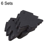 6 Sets DIY Christmas Tree Elevator Retro Card Labels Wedding Party Process Clip Stickers(Black)