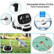 KD-661 500m Wireless Electric Dog Pet Fence Shock Collar,Spec: For One Dog(UK Plug)