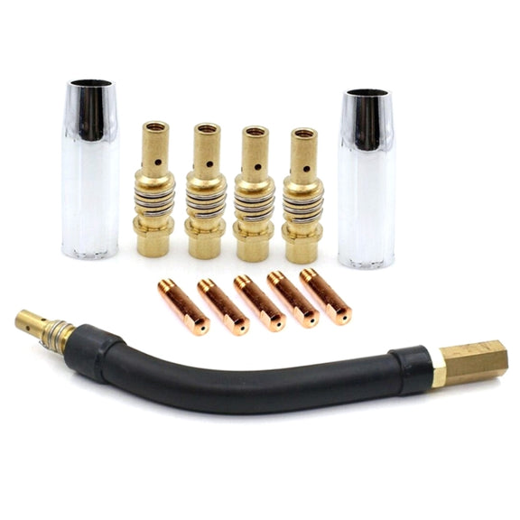 12 PCS / Set Welding Needle Point Vover Nozzle Kit Gas Shielded Welding Conductive Nozzle