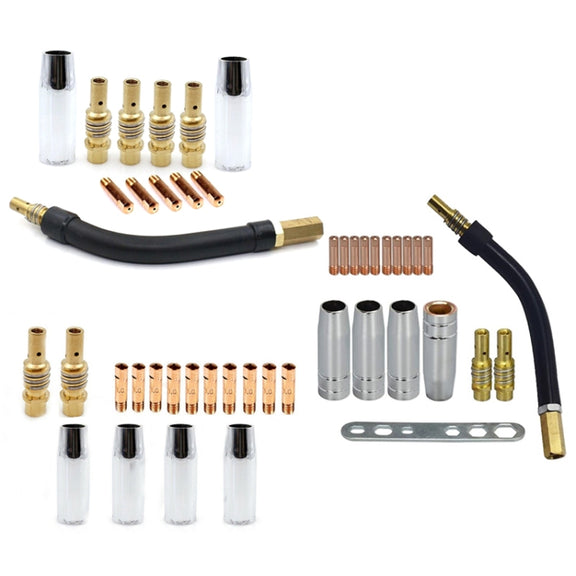 18 PCS / Set Welding Needle Point Vover Nozzle Kit Gas Shielded Welding Conductive Nozzle