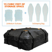 600D Oxford Cloth Car Roof Water-resistant Luggage Storage Bag, Style: Roof Pack