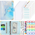 A6 Leather Loose-leaf Budget Book Handbook Notepad(Water Blue) - Notebooks by PMC TechLife | Online Shopping South Africa | PMC TechLife