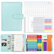 A6 Macaron PU Leather Loose-leaf Notebook Cash Budget Handbook(Blue) - free shipping - PMC TechLife - Order now!