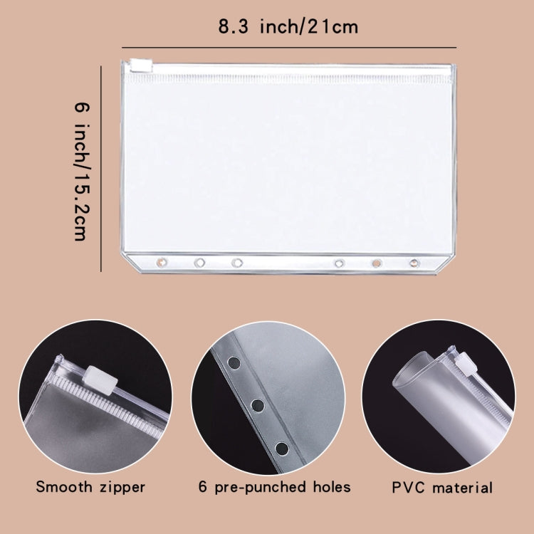 A5 Macaron Notebook PU Loose-leaf Cash Budget Handbook(Gray)
