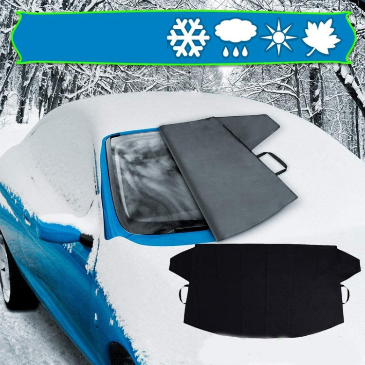 600D Oxford Cloth Car Snow Block Water-resistant Windshield Coverings With Magnetic S
