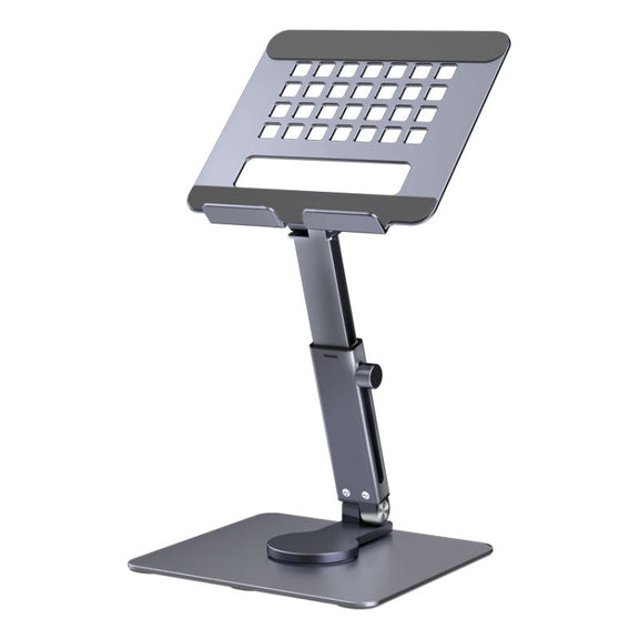 JUNDNE H06 Desktop Folding Phone Stand Portable Telescopic Rotary Tablet Stand(Deep Grey)