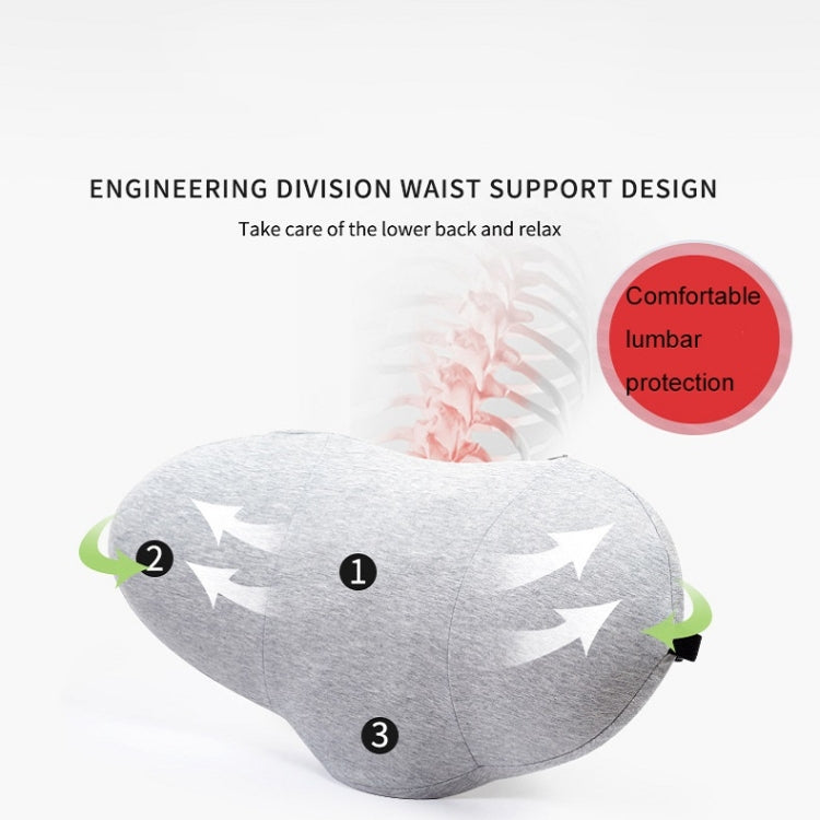 Memory Foam Lumbar Spine Cushion Pregnant Women Sleeping Lumbar Pillow(Dark Gray)