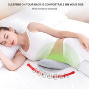 Memory Foam Lumbar Spine Cushion Pregnant Women Sleeping Lumbar Pillow(Light Gray)