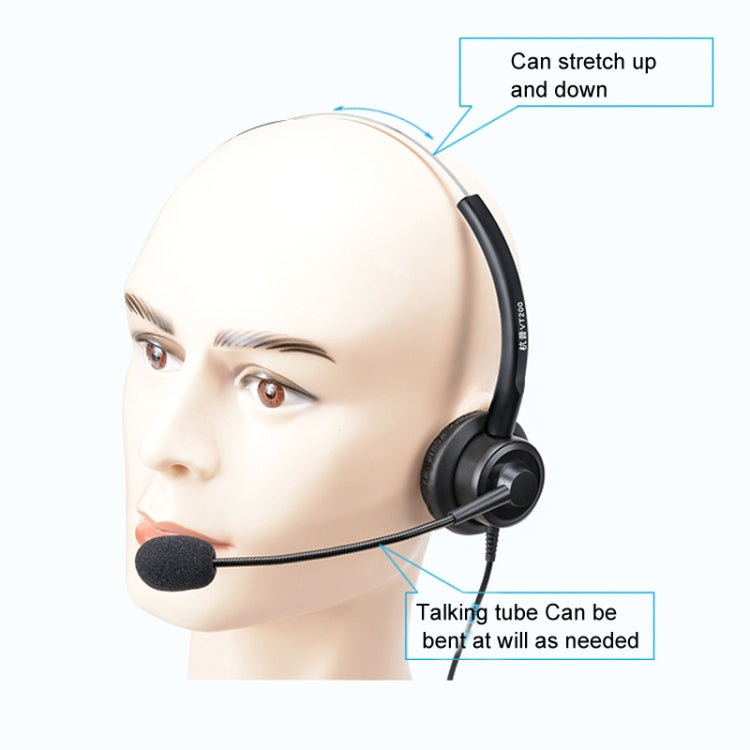 VT200 Single Ear Telephone Headset Operator Headset With Mic,Spec: Type-C With Answer Key