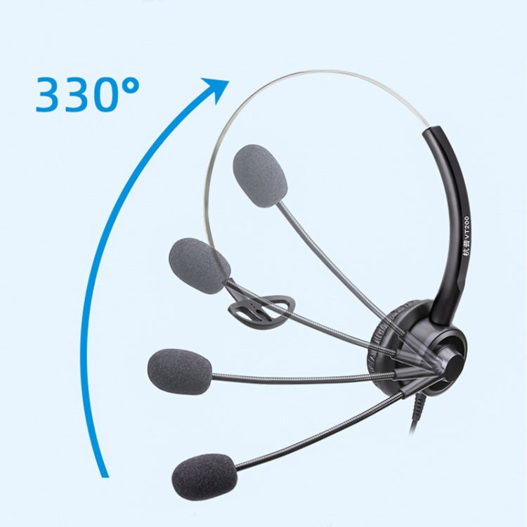 VT200 Single Ear Telephone Headset Operator Headset With Mic,Spec: Type-C With Answer Key