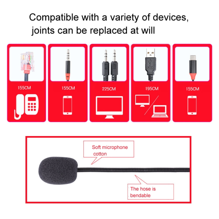 VT200 Single Ear Telephone Headset Operator Headset With Mic,Spec: 3.5mm Single Plug To USB