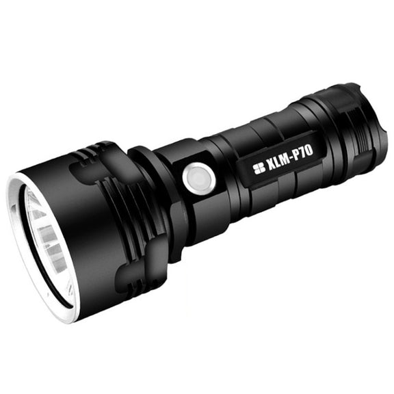 Strong Light Outdoor Water-resistant Camping Aluminum LED Flashlight, Style: P70 (Without Battery)