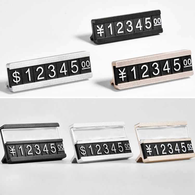 Metal Digital Grain Price Display Micro Standing Plate, Size: Single Layer(Black)