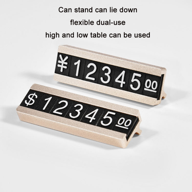 Metal Digital Grain Price Display Micro Standing Plate, Size: Single Layer(Black)