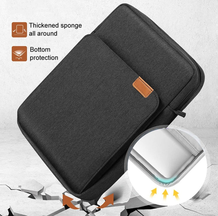 Vertical Laptop Bag Handheld Shoulder Crossbody Bag, Size: 13 Inch(Light Gray)