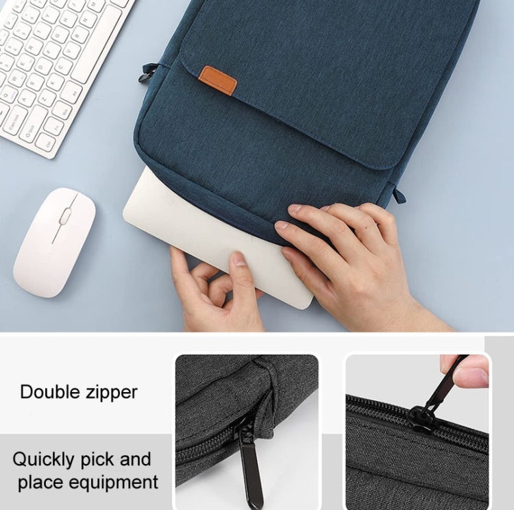Vertical Laptop Bag Handheld Shoulder Crossbody Bag, Size: 9.7-11 Inch(Blue)