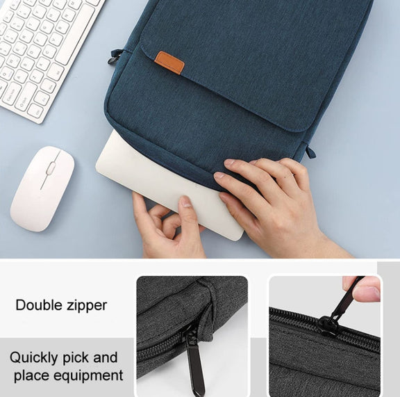 Vertical Laptop Bag Handheld Shoulder Crossbody Bag, Size: 9.7-11 Inch(Black)