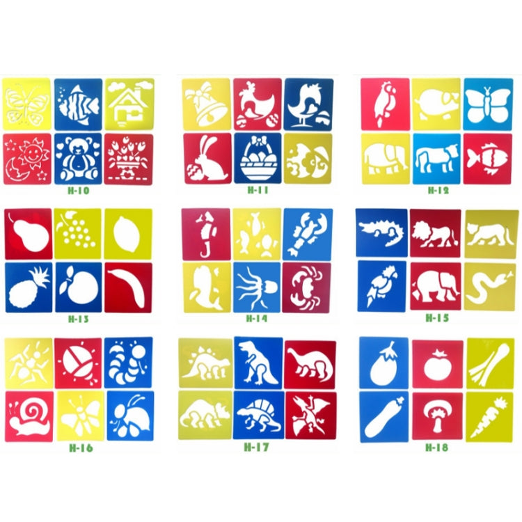 Children DIY Drawing Stencil Colorful Hollow Copy Board(H-12)