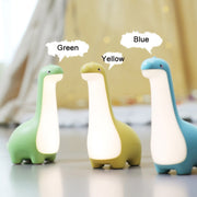 Dinosaur Night Light USB Rechargeable Sleeping Companion Ambient Warm Light(Green)