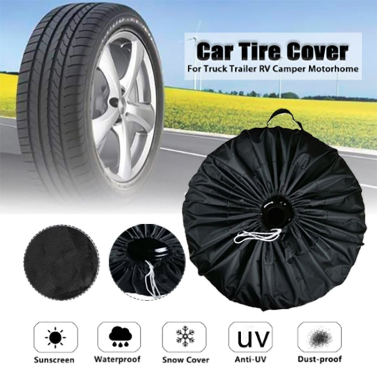 4PCS/Set S Water-resistant and Dustproof Car Spare Tire Cover Tire Protector