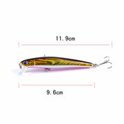 5 PCS M0205 9.6cm/9.8g Minnow Bionic Fake Bait Plastic Floating Hard Bait(4)
