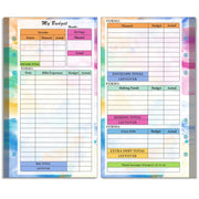 A6 6 Hole Budget Book Loose-leaf Replacement Core Handbook Insert,Spec: Budget Page 56 Sheets