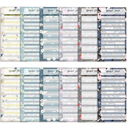 60 Sheets Cash Budget Card Loose-leaf Bookkeeping Replacement Core(Small Floral)