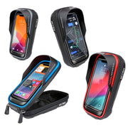 WILD MAN ES16 0.5L EVA Hard Shell Water-resistant Touch Screen Bicycle Handlebar Bag(Red)
