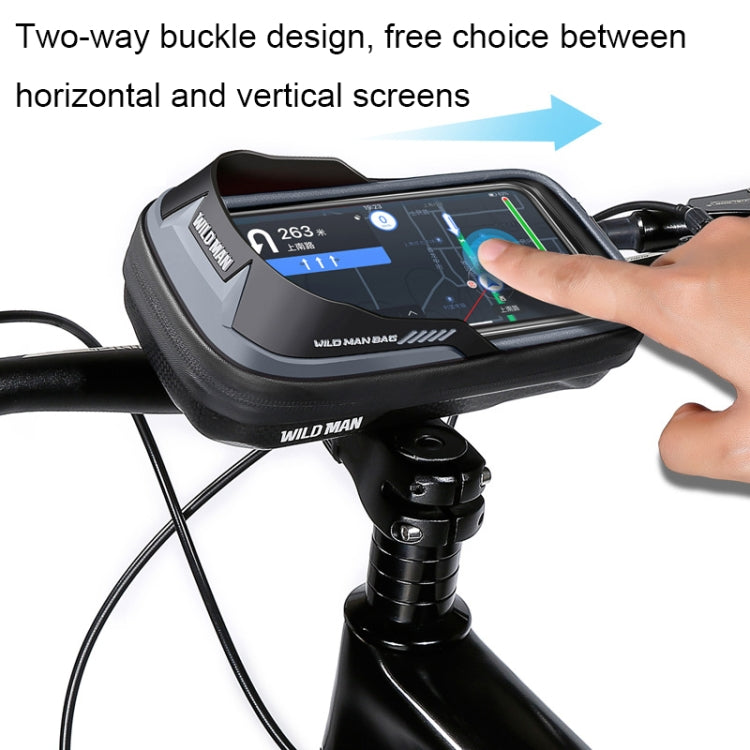 WILD MAN ES16 0.5L EVA Hard Shell Water-resistant Touch Screen Bicycle Handlebar Bag(Red)