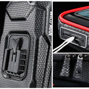 WILD MAN ES16 0.5L EVA Hard Shell Water-resistant Touch Screen Bicycle Handlebar Bag(Red)
