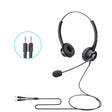 VT200D Double Ears Telephone Headset Operator Headset With Mic,Spec: PC Double Plug - Microphones & Headsets by PMC TechLife | Online Shopping South Africa | PMC TechLife | Buy Now Pay Later Mobicred