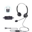 VT200D Double Ears Telephone Headset Operator Headset With Mic,Spec: PC Double Plug with Tuning - free shipping - PMC TechLife - Order now!