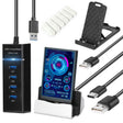 3.5 Inch IPS View All Computer Monitor USB Chassis Vice Screen Set 2 (Black) - Gadget by PMC TechLife | Online Shopping South Africa | PMC TechLife | Buy Now Pay Later Mobicred